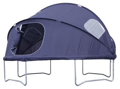 Tenda modello Camping per trampolino PROLINE XXL Ø423cm - 2 porte 4 finestre con chiusura a zip 