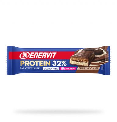 Enervit Box 30 Protein Bar 32% - 15 g protein Triple Chocolate - Barrette proteiche al cioccolato