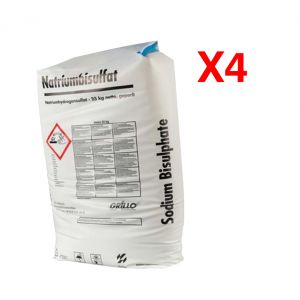 PH MENO GRANULARE 100 KG - Kit con 4 sacchi di Sodio Bisolfato per la riduzione del valore di pH in piscina