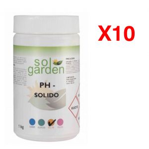 PH MENO SOL GARDEN 10 KG - Kit con 10 Barattoli da 1 kg di Acido Granulare per la riduzione del ph in piscina