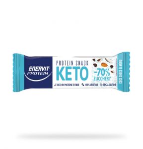 Enervit Protein Snack Keto Coco Choco Almond 35 g - Barretta proteica con 30% di frutta secca e -70% di zuccheri