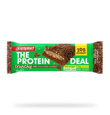Enervit The Protein Deal Protein bar Crunchy Hazelnut 55 g - Barretta proteica (20 g) low sugar