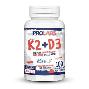 K2 + D3 100 COMPRESSINE - Integratore alimentare con Vitamina K2 + D3 ad alto dosaggio, prodotto da MenaQ7