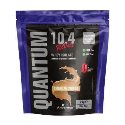 Anderson Quantum 10.4 revolt busta 2kg American Cookies - Integratore di proteine del siero del latte Volactive isolate