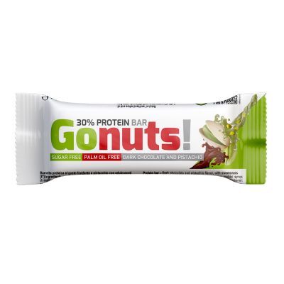 Daily Life Gonuts! Protein Bar Dark chocolate and pistachio 45 g - Barretta proteica(30%), Sugar free