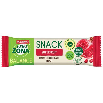 Enerzona Balance 40-30-30 Snack barretta 25 g  Superfruit con base di Cioccolato - scadenza 18/10/2024