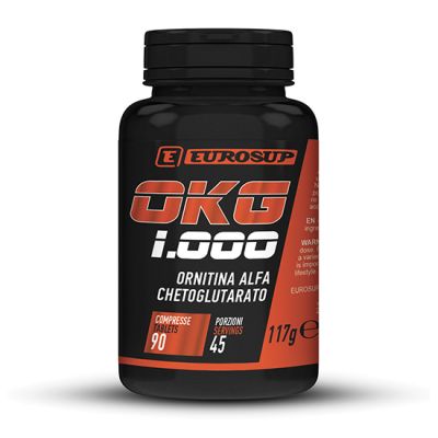 OKG ORNITINA ALFA CHETOGLUTARATO 90 cps da 1000 mg - Integratore alimentare pre o post-workout -  Scadenza 28/02/2023