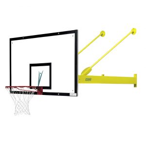 Schiavi Sport Coppia Impianti Basket Fissi a Parete, sbalzo 210/240 cm