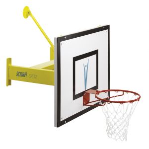 Schiavi Sport Coppia Impianti Minibasket a Parete, sbalzo 70 cm