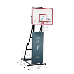 Schiavi Sport Impianto Basket Minibasket Streetball Singolo, regolabile su 5 altezze