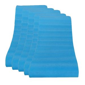 Kit Gran Risparmio con 10 Materassini Basic Monocolore 150x50x0,7 cm - Tappetini Fitness Stesi Colore Azzurro