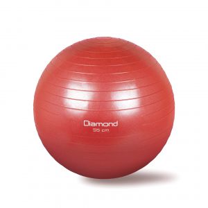 Diamond Fitness Gym Ball Rossa 55 cm, ideale per utenti fino a 167 cm