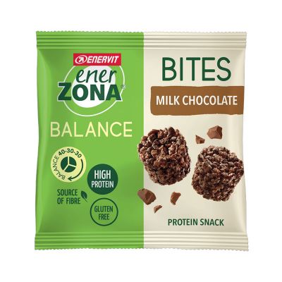 Enerzona Minirock 40-30-30 Bites Minipack 24 g Cioccolato al Latte - Ricco in Proteine, con Fibre - Scadenza 31/05/2023