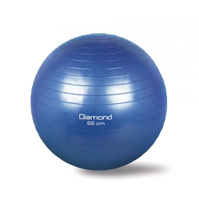 Diamond Fitness Gym Ball Blu 65 cm, ideale per utenti con statura da 168 a 178 cm