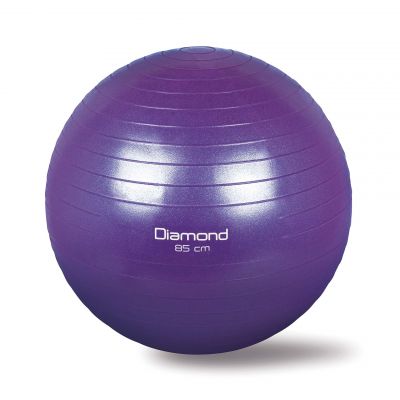 Diamond Fitness Gym Ball Viola 85 cm, ideale per utenti con statura superiore a 189 cm