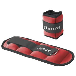 Diamond Fitness Cavigliere Appesantite Rosse da 2 kg cad 