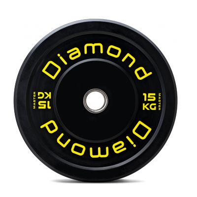 Diamond Fitness Disco Bumper Training Master con boccola in acciaio, peso 15 kg