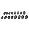 Diamond Manubri Tondi Pro Black 360 kg - Set 16 Coppie di Manubri da 2 a 24 kg 