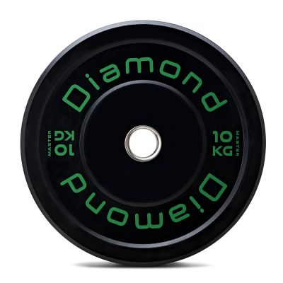 Diamond Disco Bumper Master Nero-Verde Ø45 cm Peso 10 kg