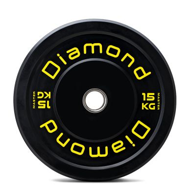 Diamond Disco Bumper Master Nero-Giallo Ø45 cm Peso 15 kg