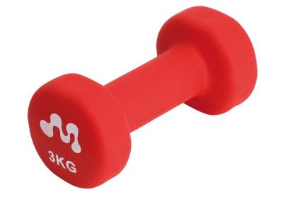 Movi Fitness Manubrio in Neoprene da 3 kg, colore rosso