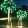 Lotti Palma SMD Neon bifacciale 24V 672 LED Bianco Caldo&Verde 4m+H120cm - Decorazioni Giardino