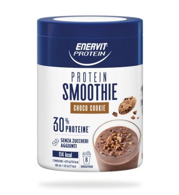 Enervit Smoothie Choco Cookie 320g - 30% ricco in proteine con cacao e granella di biscotto