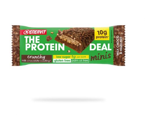 Enervit Box 10 Protein bar Crunchy minis Hazelnut 10x33 g - 10 Mini barrette proteiche low sugar