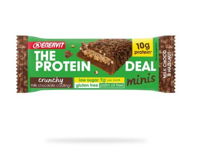 Enervit Box 25 Protein bar Crunchy minis Hazelnut 25x33 g - 25 Mini barrette proteiche low sugar