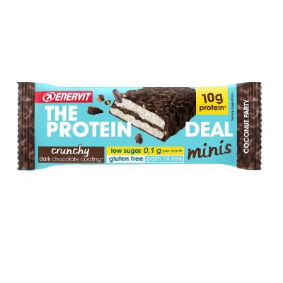 Enervit Box 10 Protein bar Crunchy minis Coconut 10x33 g - 10 Mini barrette proteiche low sugar al cocco