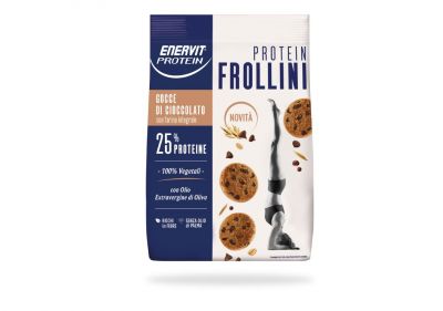 Enervit Protein Frollini Gocce Di Cioccolato 200g - 25% ricchi di proteine da soia e frumento
