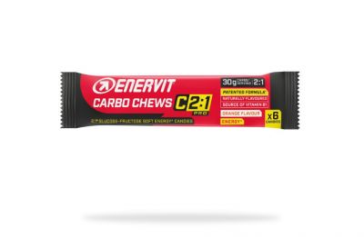 Enervit Carbo Chews C2:1PRO 34 g Arancia - Caramelle gommose base di maltodestrine con vitamina B1