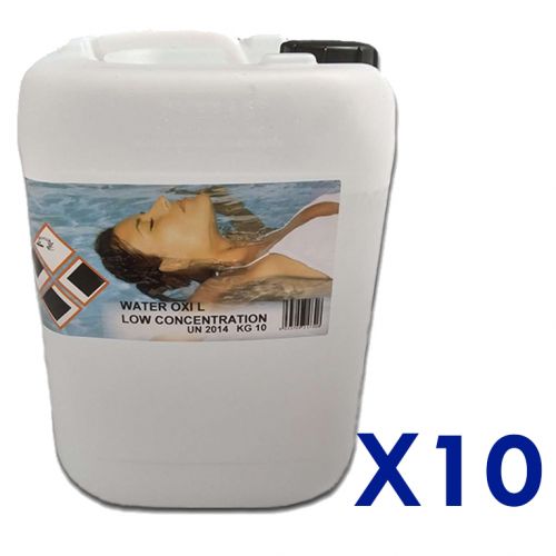 Water Oxi Low Concentration Kit Gran Risparmio con 10 taniche da 10 kg - Ossigeno attivo al 12%