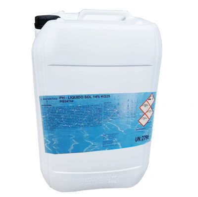 Brenntag PH- Liquido 14% in tanica da 25 kg - Riduttore di pH per piscina