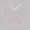 Lotti Importex Farfalla Luminosa Decorativa da Giardino 816 Led Bianco Caldo e Rosa - Dimensioni cm 97x82h