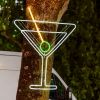 Lotti Importex Cocktail Martini Luminoso con 696 LED Bianco, Bianco Caldo e Verde - Dimensioni cm 95x116h