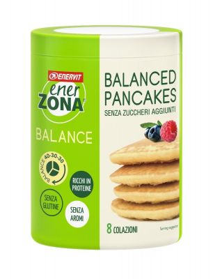 EnerZona Balanced Pancakes 320 g - Preparato per pancakes bilanciati 40-30-30, Senza glutine - SCADENZA 25/03/2024