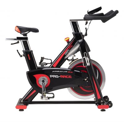 GetFit Spin Bike Light Club Premium S3 - Volano 24 kg, Trasmissione a cinghia, Speed Pedal