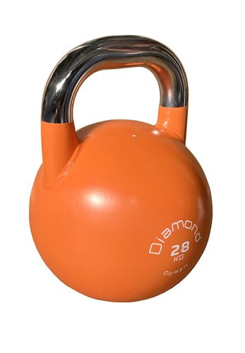 Diamond Kettlebell Olimpica in Acciaio Elite Arancione Peso 28 kg - FINE SERIE
