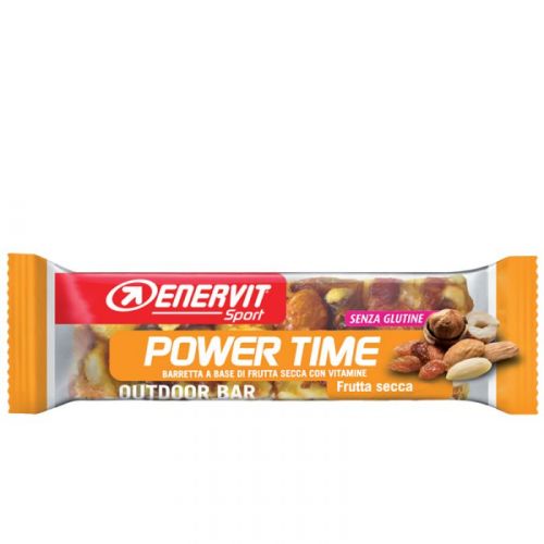 Enervit Sport Power Time Outdoor Bar Frutta Secca, barretta energetica 35 g, senza glutine - scadenza 12/05/2024