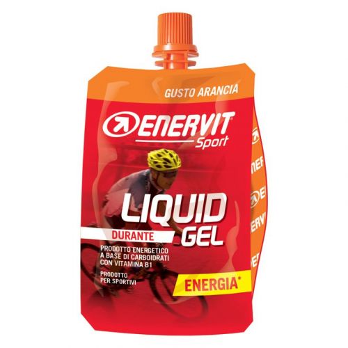 Enervit Sport Liquid Gel Cheerpack 60 ml, Arancia - Energetico a base di carboidrati - SCADENZA 01/06/2024