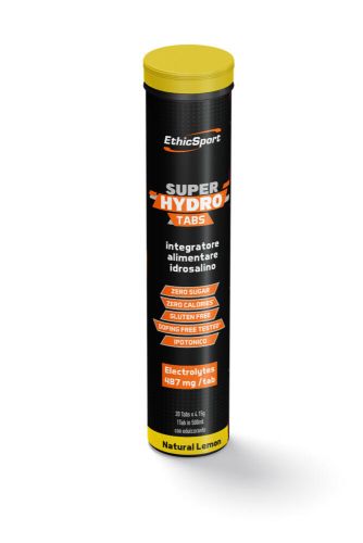 Ethicsport Super Hydro Tabs tubo 20 cpr effervescenti 4,15g cad Limone - Integratore idrosalino - scadenza 08/07/2024