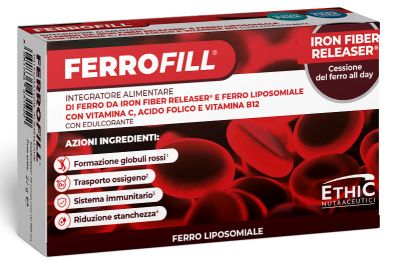 Ethicsport FERROFILL 30 cpr da 900 mg - Integratore di ferro Liposomiale a rilascio modulare