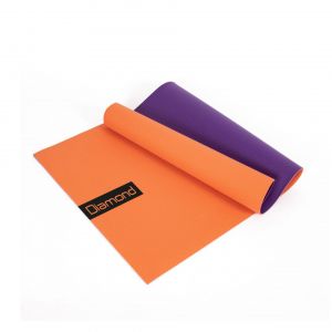 Diamond Tappetino Yoga in PVC 173 x 60 x 0,6 cm - bicolore arancio/viola