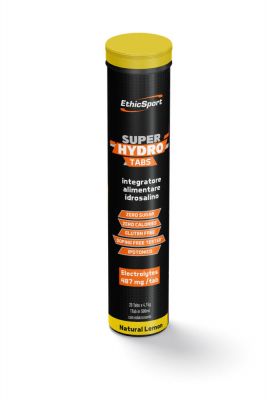 Ethicsport Super Hydro Tabs tubo 20 cpr effervescenti 4,15g cad Limone - Integratore idrosalino - scadenza 13/09/2024