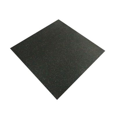 Toorx Pavimento anti-trauma 20mm gomma riciclata nera+15% EPDM grigio - 100x100cm - grana fine superiore/media inferiore