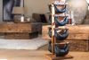 NOHRD SwingTower Club Sport - Torretta in legno con 4 coppie di manubri SwingBell 2,4,6,8 kg