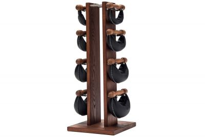NOHRD SwingTower Club Sport - Torretta in legno con 4 coppie di manubri SwingBell 2,4,6,8 kg
