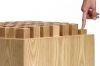 NOHRD HedgeHock Ciliegio - Seduta ergonomica a 49 cubi di legno flottanti singolarmente